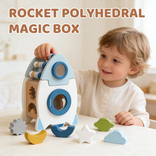 Explore, Play &amp; Grow: Flashtoy’s Rocket Multi‑Faced Activity Cube – The Perfect Montessori Toy for Curious Toddlers