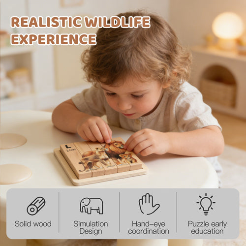 Flashtoy’s 4-in-1 Wooden Animal Stereo Puzzle – Where Play Meets Wildlife Learning