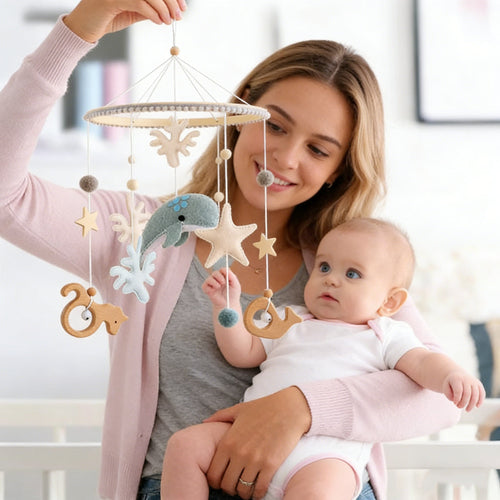 Dive Into Sweet Dreams: Flashtoy’s Underwater Whale Crib Mobile – Where Play Meets Calm for Your Little One