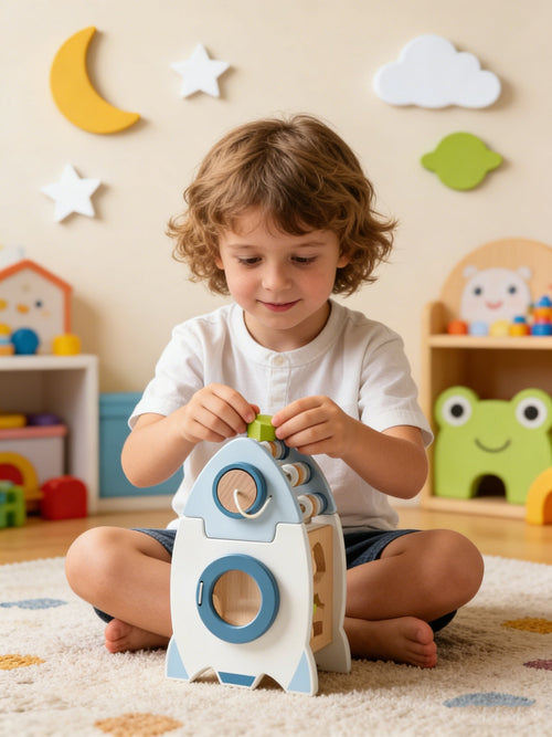 Blast Off to Playtime: Flashtoy’s Rocket Ship Activity Cube – The Ultimate Space-Themed Toy for Little Explorers