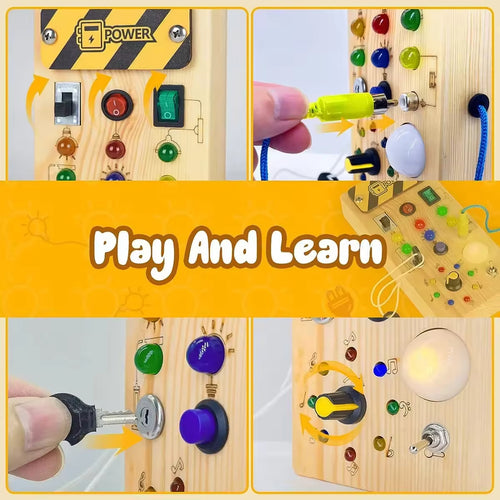 Flashtoy Wooden Busy Board