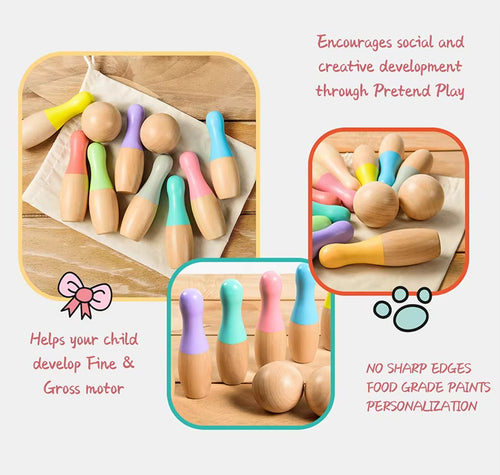 Wooden Bowling Toys